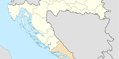 નકશો dalmatia ક્રોએશિયા 
