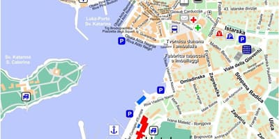 નકશો rovinj ક્રોએશિયા